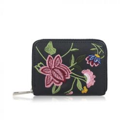 Flower Embroidered Small Purse