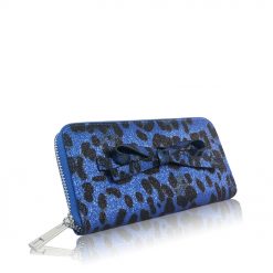 Soft Leopard Motif Purse With Bow