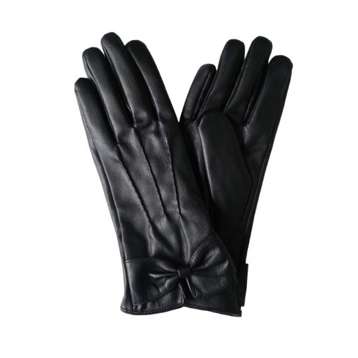 Black Bow Ladies Gloves