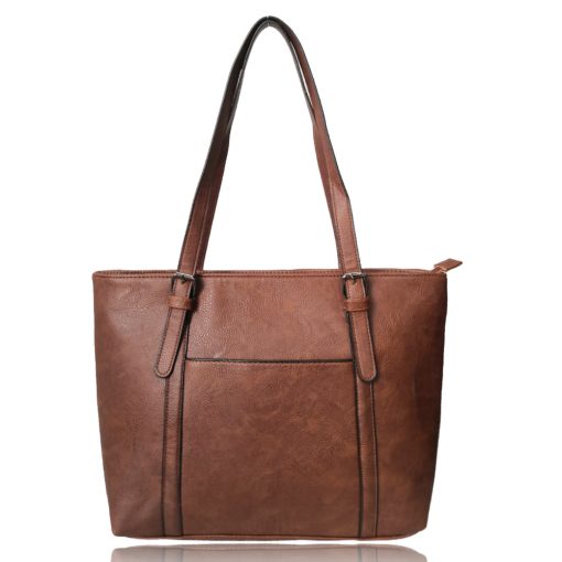 Buckle Strap Shopper Bag