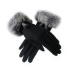 Faux Fur Tassel Cuff Gloves