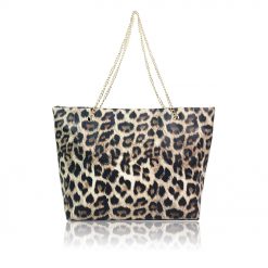 Leopard Chain Tote Bag