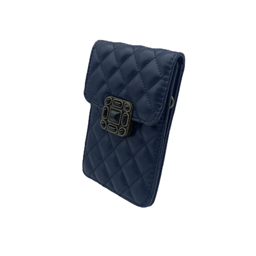 Quilted Phone Holder with Jewel Embellishment