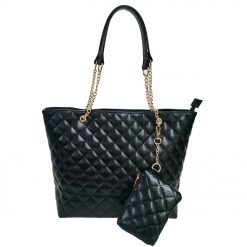 Quilted Shopper Bag with Purse