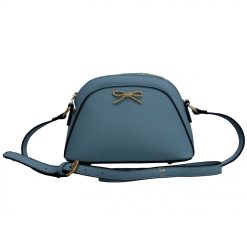 Saffi Faux Leather Bag With Metallic Bow