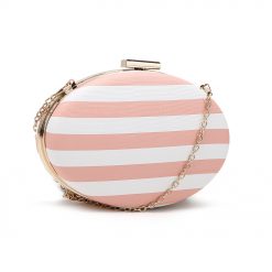 Striped Oval Clutch