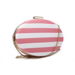 Striped Oval Clutch