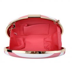Striped Oval Clutch