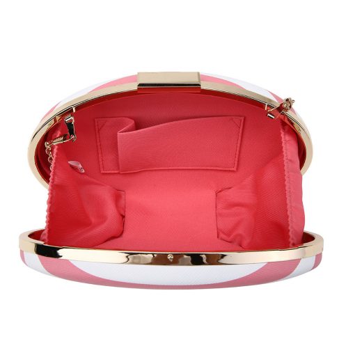 Striped Oval Clutch