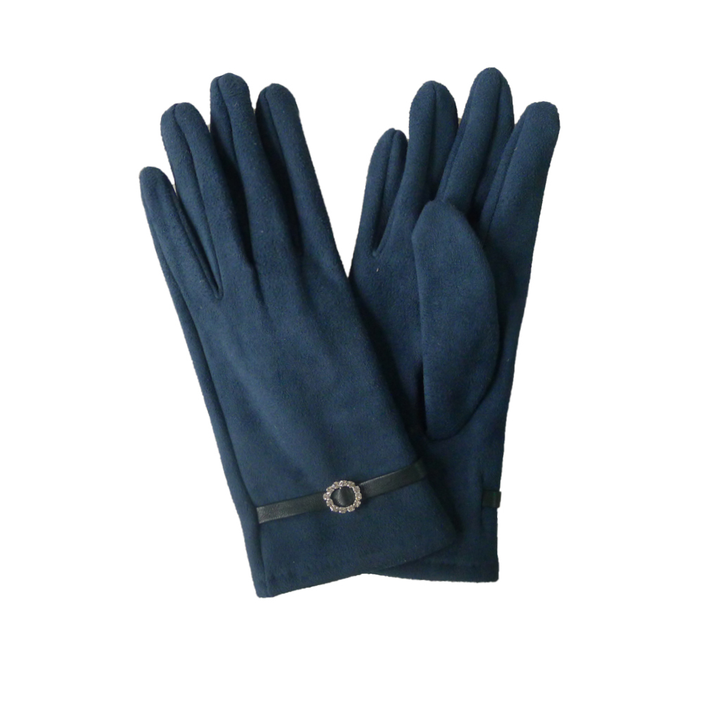 RSG009TL Suede Flower Buckle Gloves