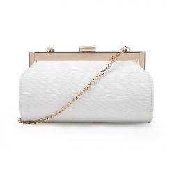 Textured Rounded Clutch Bag