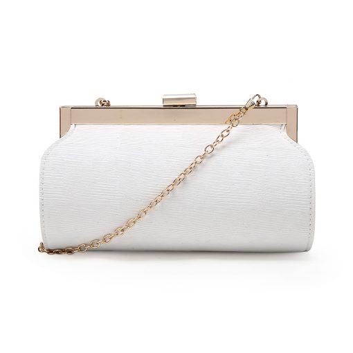 Textured Rounded Clutch Bag