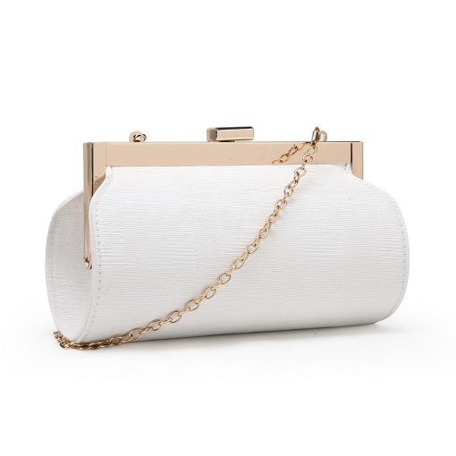 Textured Rounded Clutch Bag