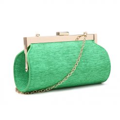 Textured Rounded Clutch Bag