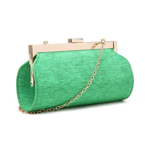 Textured Rounded Clutch Bag