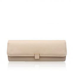 Women’s Large Clutch Bag with Metal Square Detail Open