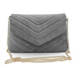 Diagonal Patch Clutch Bag