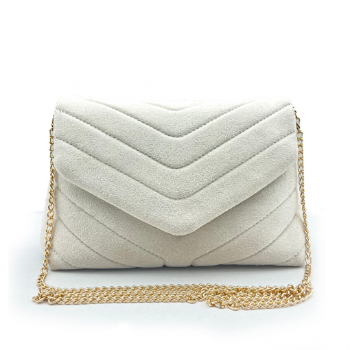 Adela Alexandra Diagonal Patch Clutch Bag