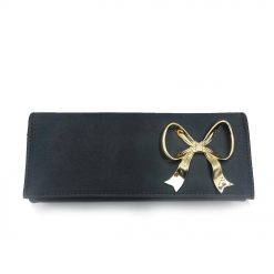 Long Evening Bag With Gold Bow