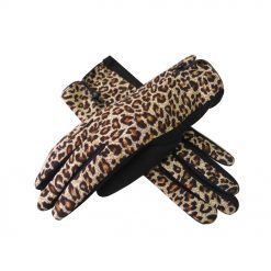 Woolen Leopard Motif Gloves