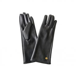 Black Faux Leather Gloves