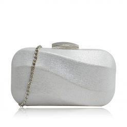 Evening Box Clutch Bag – Silver