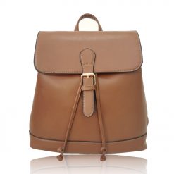 Front Buckle Backpack – Brown