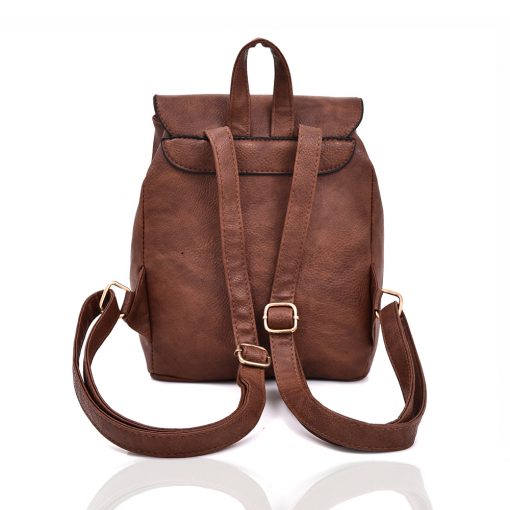 Front Zip Backpack – Red Brown