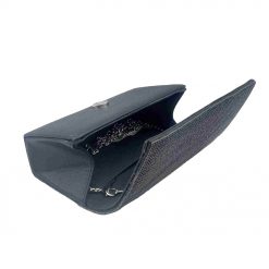 Shimmer Luxury Evening Clutch Bag – Black