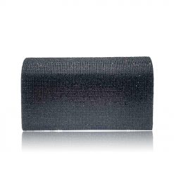 Shimmer Luxury Evening Clutch Bag – Black
