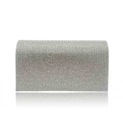 Shimmer Luxury Evening Clutch Bag – Silver