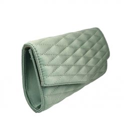 Satin Quilted Evening Clutch Bag