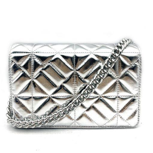 Shimmer Glow Luxury Evening Clutch Bag – Silver