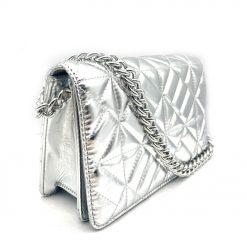 Shimmer Glow Luxury Evening Clutch Bag – Silver